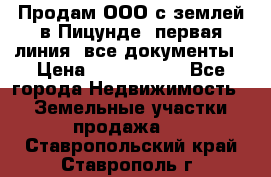 Продам ООО с землей в Пицунде, первая линия, все документы › Цена ­ 9 000 000 - Все города Недвижимость » Земельные участки продажа   . Ставропольский край,Ставрополь г.